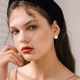 thumbnail image 4 of 8 Pairs Rhinestone Dance Competition Earrings Round Shaped Acrylic Stone Inside Crystal Halo Stud Earrings Stage Opera Performance Bridal Party Earrings Jewelry 15mm, 4 of 4