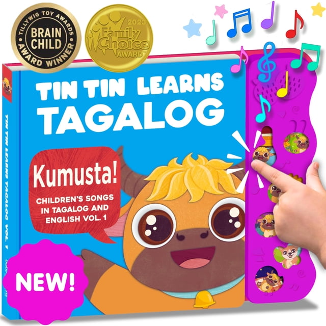Libro Tin Tin aprende tagalo: canciones en tagalo e inglés