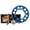 Blue Rear Sprocket, variant on Primary Drive Alloy Kit & Gold X-Ring Chain Red Rear Sprocket