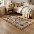 thumbnail image 2 of ODIKA 5'x7' Washable Area Rug Geometric Southwestern Trellis Neutral Farmhouse Boho Minimalist for Small Living Room, Bedroom, Easy Care, Non-Shedding, Pet Friendly, 2 of 7