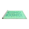 thumbnail image 2 of Ahgly Company Machine Washable Indoor Rectangle Oriental Turquoise Blue Traditional Area Rugs, 4' x 6', 2 of 4
