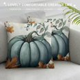 thumbnail image 3 of Qinduosi Watercolor Pumpkin Pillow Covers Blue Pumpkins Autumn Decor Thanksgiving Farmhouse Decorations Throw Pillows Cushion Case for Home Sofa Couch White, 3 of 5