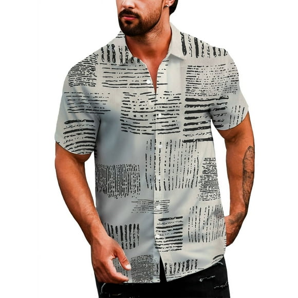 Camisa Casual Para Hombre Shendy Vendy Strech De Manga Corta