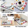 thumbnail image 4 of Large Microfiber Dish Drying Mat with Floral Design - Brighten Your Kitchen for Spring and Summer, 4 of 7