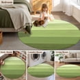 thumbnail image 5 of Round Area Rug 5 Ft, Green Wood Grain Washable Non-Slip Circle Carpet for Living Room/Bedroom, Ombre Rustic Retro Wooden Plank Low-Profile Runner Mats Collection Rugs for Indoor, 5 of 7