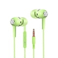 thumbnail image 1 of Auriculares con cable de 3,5 mm con orificio redondo, universales, color macarrón, para teléfono móvil, auriculares con micrófono, auriculares deportivos internos, 1 of 2
