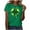 Green-F, variant on Zwiiyzr Womens St Patricks Day Clover Print Pullover Short Sleeve Casual T-Shirt Shamrock Green Theme Soft Comfortable Festival Party Wear Top Red