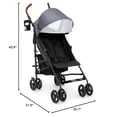 thumbnail image 3 of Delta Children 365 Plus Stroller - Lightweight Travel Stroller with Compact Fold, Iron, 3 of 3