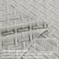 thumbnail image 6 of Exclusivo Mezcla Light Gray Queen Quilt Set, Weave Pattern Ultrasonic Lightweight Bedspreads, Soft Coverlets Bedding Set with Pillow Shams, 6 of 7