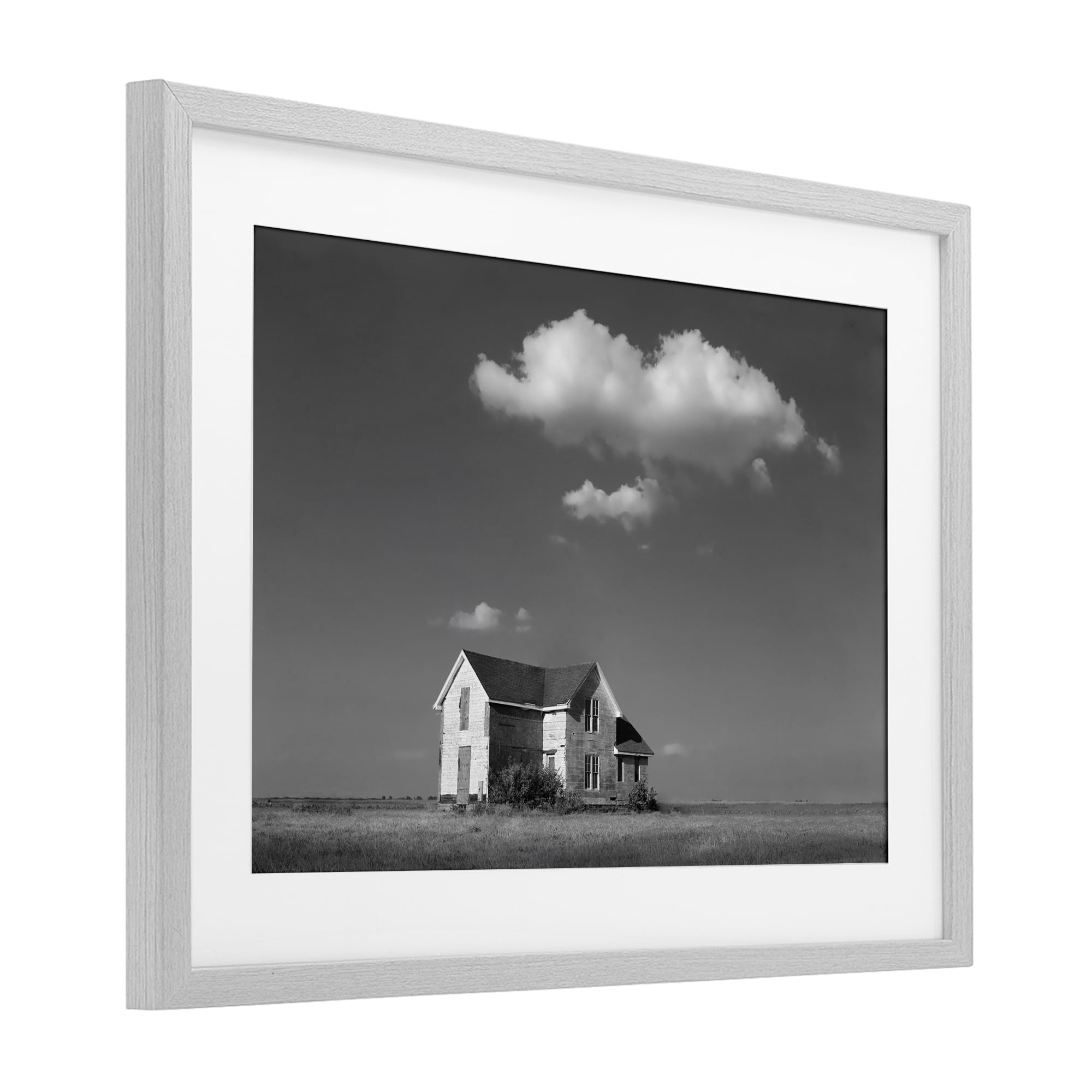 Stupell Industries Solitary Erstwhile Cottage Gray Framed Print Under Glass, design by Steve Toole