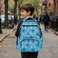 thumbnail image 4 of Jeiento Cute Paw Print Kids School Backpack for Girls 17 Inch Cute Cat School Bag, Lightweight Elementary Backpack with Padded Laptop Sleeve & Multi-Pockets for 9-12 Years Old, Blue, 4 of 7