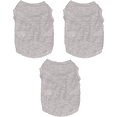 thumbnail image 1 of Ropa para mascotas Ropa en blanco, 3 piezas Chaleco para cachorros Camiseta Sin mangas Disfraces, Ropa suave y transpirable para perros, 1 of 5