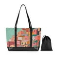 thumbnail image 7 of FORMRS Laptop Tote Bag for Women with 15.6" Computer Compartments Handbag, Cityscape Painting, 7 of 7