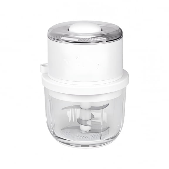 CURYMAY Electric Garlic Chopper, 350ml Glass Bowl Mini Food Processor, Cordless Veggie Grinder