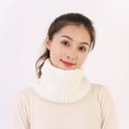 thumbnail image 4 of Reusable Scarf Women Winter Scarf Thick Knitted Warm Solid Color Windproof Elastic Anti-shrink Soft Lightweight Washable Neck Protection Heat, 4 of 8