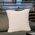 thumbnail image 4 of Clearance!Ymkly Pillow Cases Standard Size,1 PCS Solid Color Striped Pillow Living Room Sofa Pillow Headboard Plaid Waist Pillow Rabbit Plush Pillow Case Household Simple Li,Decorative Pillow Covers, 4 of 5