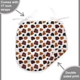 thumbnail image 4 of Cow Print Dining Chair Pad, Cow Skin Animal Abstract Spots Milk Dalmatian Barnyard Camouflage Dots, Water Resistant Pillow with Straps for Kitchen Seats, 4 Pieces Set, White Brown Black, by Ambesonne, 4 of 5