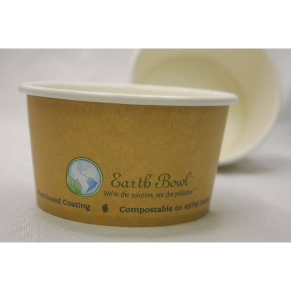 Earth-to-Go™ Earth Bowl™, 12 oz Compostable, Bio-Based, Bowl, 500 Pcs