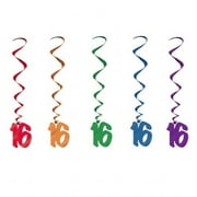 Assorted Color 16 Hanging Whirl Party Decorations