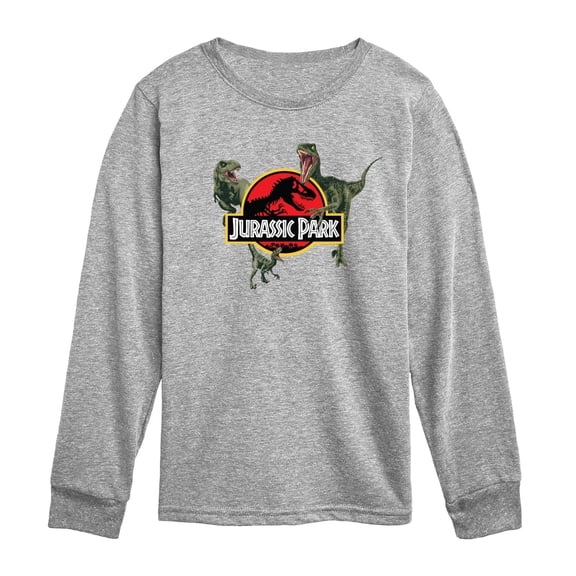 Jurassic Park - Logo Dinos - Youth Boys Long Sleeve Graphic T-Shirt