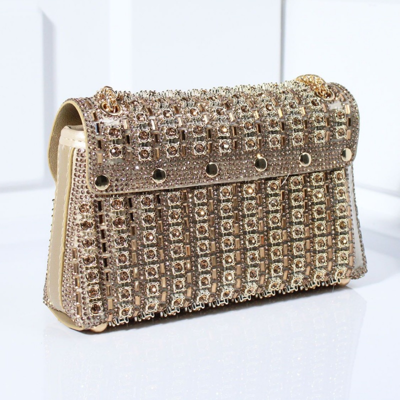 Vintage Women’s Bag Mini Crossbody Shoulder Bag Chain Strap Clutch Purse Rhinestone Evening Bag Crystal Embellishment Messenger Bag Fashion Accessory Casual Totes Multicolor Gold Silver Black Hobos
