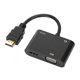 thumbnail image 5 of Adaptador portátil HDMI a HDMI+VGA con cable de vídeo convertidor de audio Plug and Play, 5 of 8