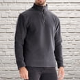 thumbnail image 2 of Dovford Men's Quarter Zip Up Sweaters Slim Fit Lightweight Mock Neck Pullover Casual Polo Sweaters, 2 of 6