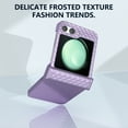 thumbnail image 3 of Designed for Samsung Galaxy Z Flip5 Phone Case, Hinge Protection with Unique Frosted Texture and Wave Pattern, Scratch Resistant Shockproof Phone Case Cover for Samsung Galaxy Z Flip5, Purple, 3 of 6
