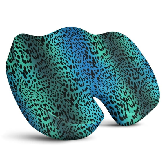 Premium Leopard Pattern Memory Foam Seat Cushion Ergonomic Chair Pad for Office Chair, Car, Airplane & Bleachers Sciatica, Tailbone Hip & Back Pain Relief - Chair Cushion for Long Office Workers.