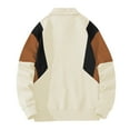 thumbnail image 4 of cfhntfmh Oversized Sweatshirt for Men Plus Size Loose Long Sleeve Buttons Collared Pullover Shirts Casual Color Block Tops, 4 of 7