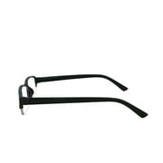 1 Pack Mens Womens Rectangle Half Frame Blue Light Blocking Reading Glasses Spring Hinge Readers +1.00