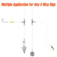 thumbnail image 3 of Dr.Fish 30PCS Stainless Steel Fishing 3 Way Swivels Solid Rid Ring Lures Rolling Tackles Connector 0.86in 65Lb, 3 of 7