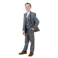 thumbnail image 2 of Boys Suit Set Solid Textured Notch Lapel With Matching Vest & Pants With Free Shirt & Tie, 2 of 6