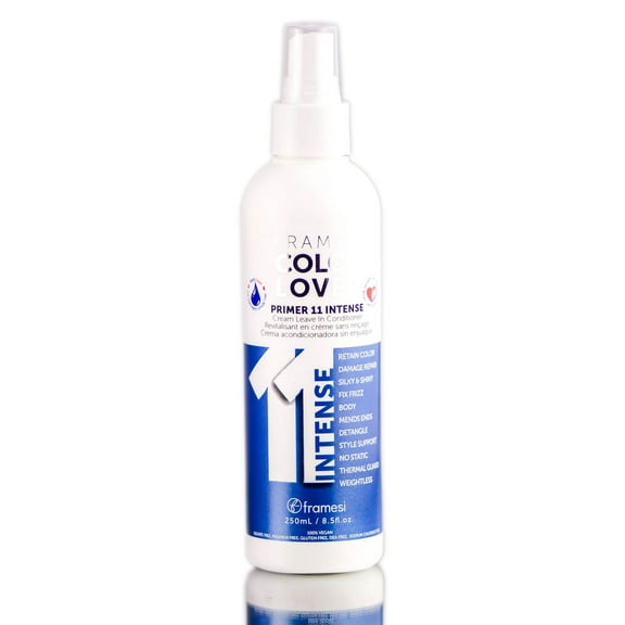 {8.5 oz} Framesi Color Lover Primer 11 Intense Cream Leave-in Conditioner w/ SLEEKSHOP Hair Rat Tail Steel Pin Comb for Scalp