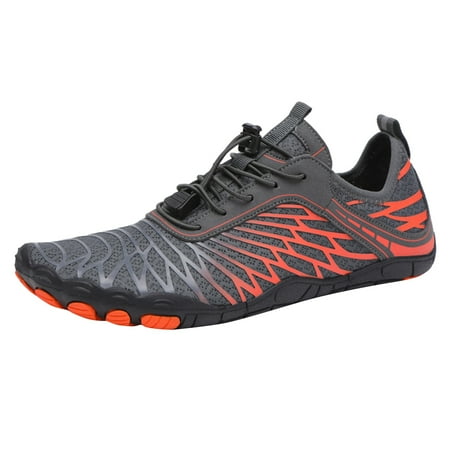 

nsendm Male Shoes Adult Shoes Men High Tops Casual Lightweight Swimming Shoes Wading Men s Breathable Mesh Casual Light Outdoor Hiking Shoes Orange 9