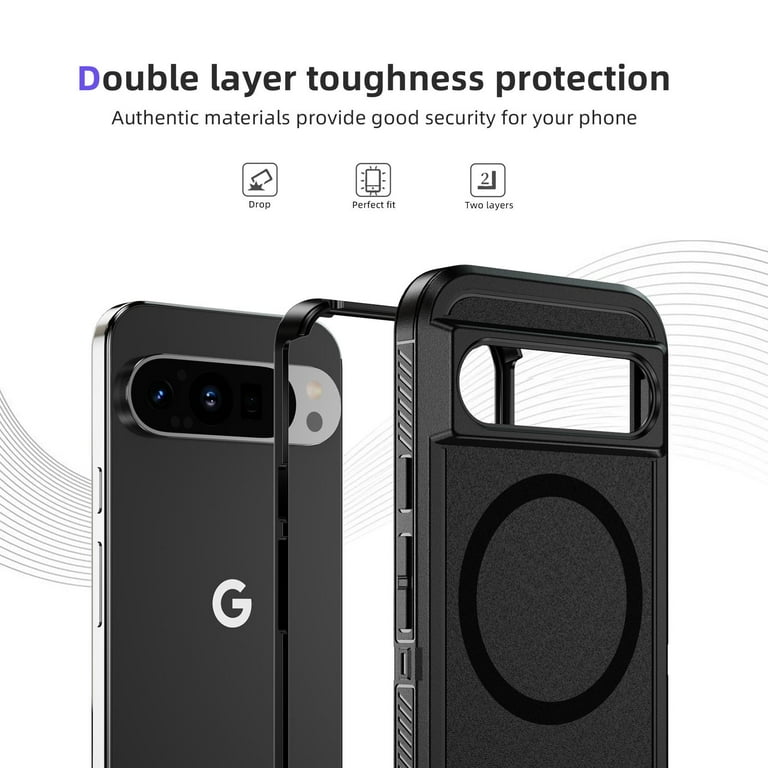Magnetic Case for Google Pixel 9 Pro XL Clear Compatible with