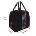 thumbnail image 3 of Easygdp Neon Psychedelic Giraffe Bolsa Térmica Premium - Tela Oxford Impermeable, Gran Capacidad, Bolsillo Frontal, Unisex para Trabajo, Escuela, Actividades al Aire Libre y Picnics, 3 of 8