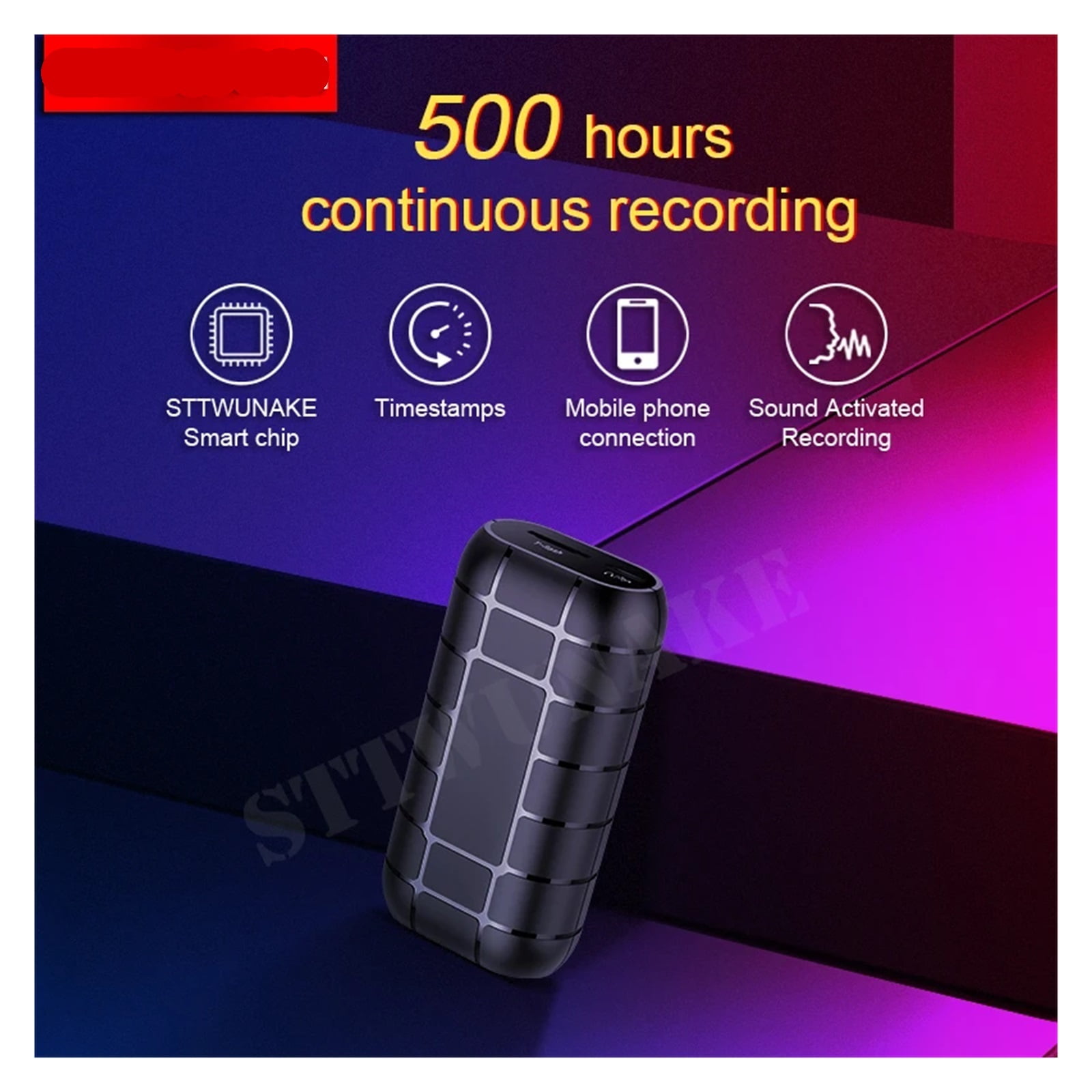 Mini Voice Activated Recorder 500hours Digital Recording Device Professional Sound Dictaphone ,Powerful Feature