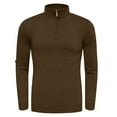 thumbnail image 2 of HAOMEILI Men's Quarter Zip Up Sweaters Slim Fit Lightweight Mock Neck Pullover Casual Polo Sweaters, 2 of 5
