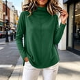 thumbnail image 2 of Plus Size Women's Fall Winter Warm Base Layer Tops High Neck Long Sleeve Tunic Tops Casual thermal Undershirts for Womens Daily Wear Green, 2 of 5