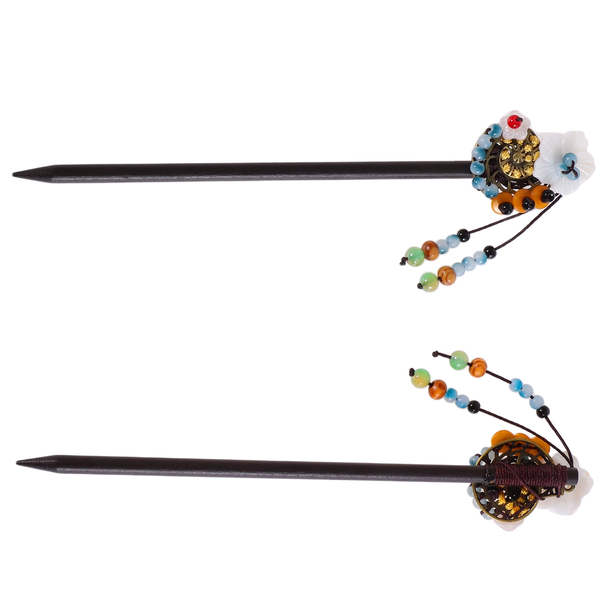 Unique Bargains Camellia Hair Chopstick for Women 1 Pc Black, Blue, White