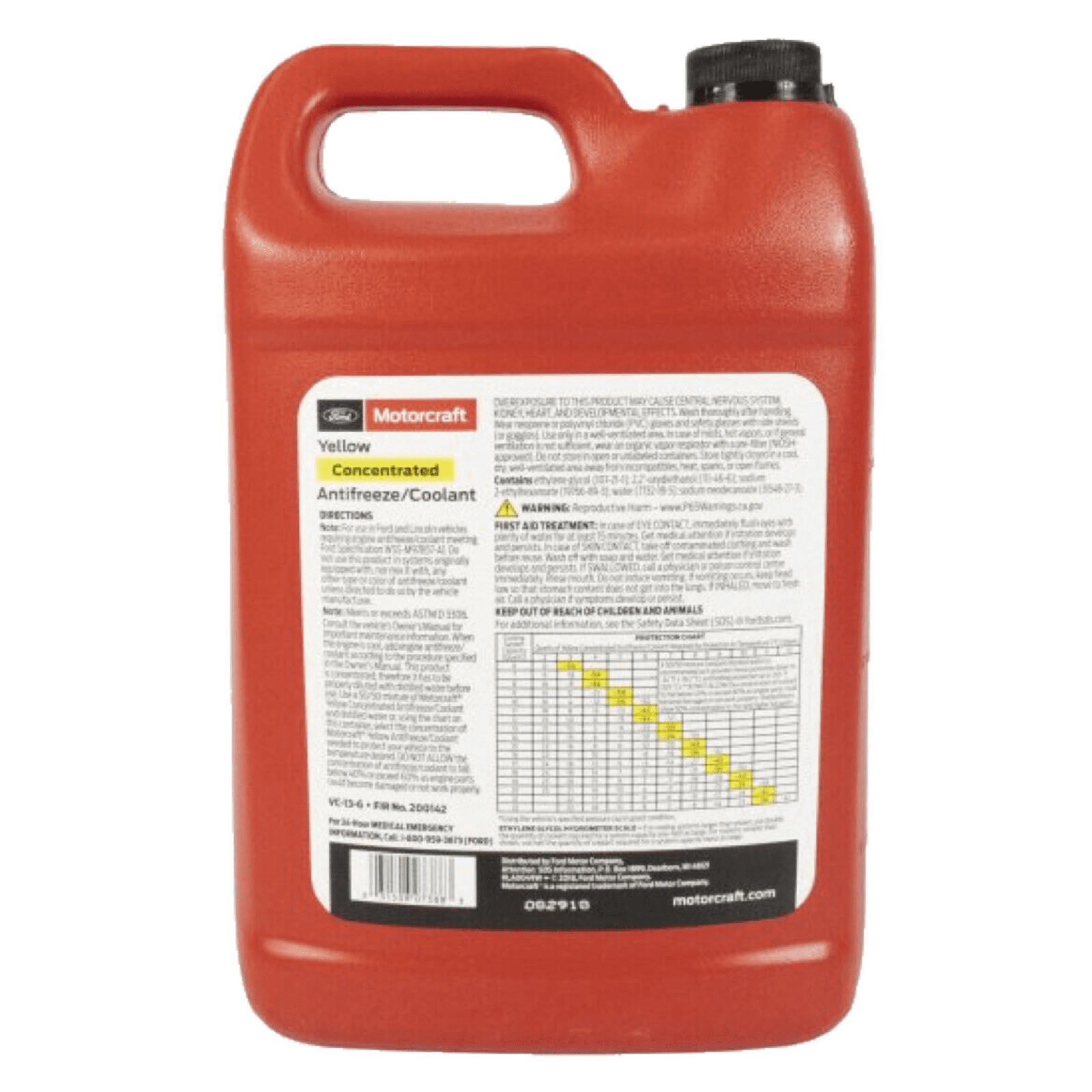 1 Gallon Coolant/Antifreeze MOTORCRAFT VC3B/VC13G Concentrated Orange/Yellow MPN #VC-3-B