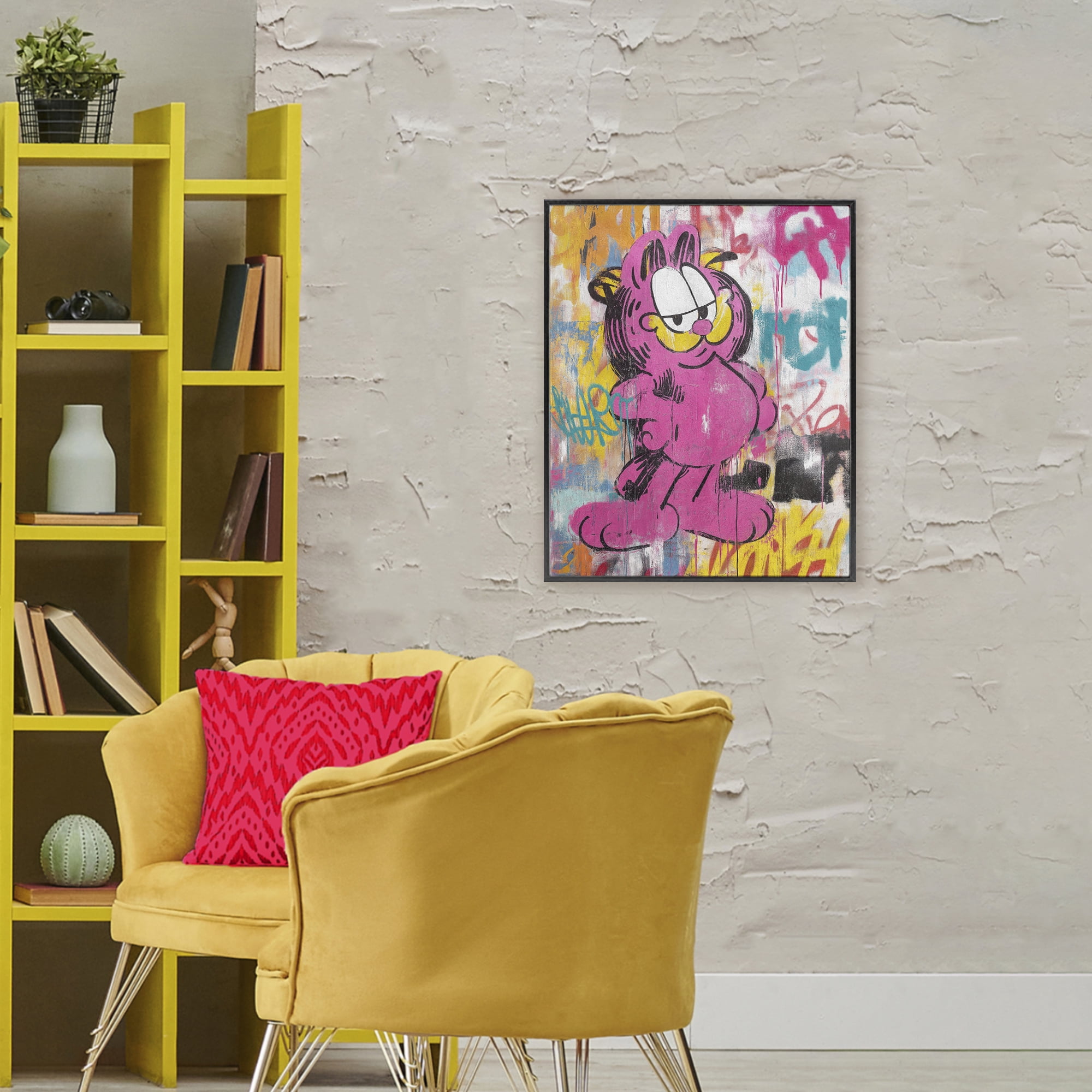 Stupell Industries Lazy Cat In City Modern Urban Black Framed Giclee Art, design by Svetlana Aleynikova