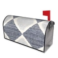 thumbnail image 2 of Mailbox Sleeve Reusable Waterproof Arc Opening With Soft Magnetic Strip Easy To Install Uv Protection 21x18 In Argyle Plaid Lightslategray_1, 2 of 8