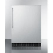 Built-in undercounter all-refrigerator for residential or commercial use, frost-free w/stainless steel wrapped door, horizontal handle, and black cabinet