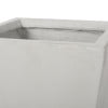 Fardeen Outdoor Modern Small Cast Stone Planter, White