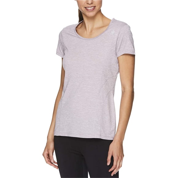 Camiseta básica Reebok Varigated Heathered para mujer color morado pequeña