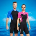 thumbnail image 3 of Traje de baño de pareja de pareja con traje de baño de una pieza con cremallera frontal pantalones cortos de manga cortos deportes transpirables Skins Surf Traje de surf azul 3xl 1.5mm Inevent OD003629-12, 3 of 5