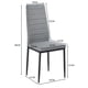 thumbnail image 5 of Juego de 4 Sillas de Comedor HOMEMAKE FURNITURE Gris Minimalista Moderno, 5 of 6