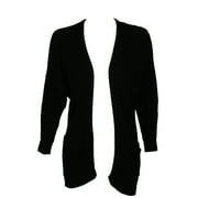 Kensie Black Long Sleeve Knit Cardigan XS